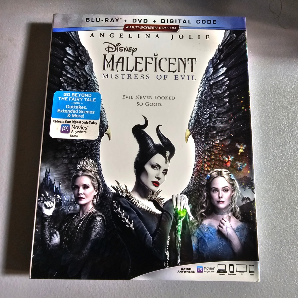 Disney Maleficent Mistress of Evil Blu-ray DVD Multi-Screen Edition Slipcover